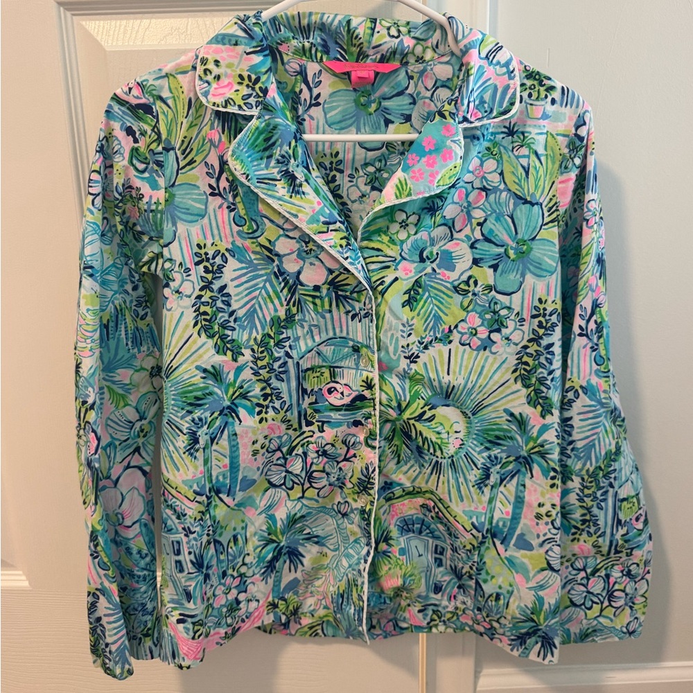 Lilly Pulitzer Pajama Top Lilly’s House Size XS